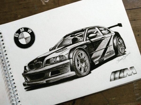 BMW m3 GTR рисунок