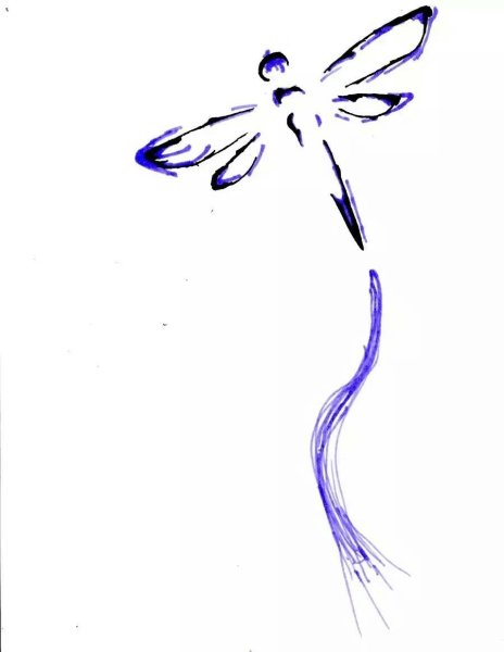 Абстракция Стрекоза тату