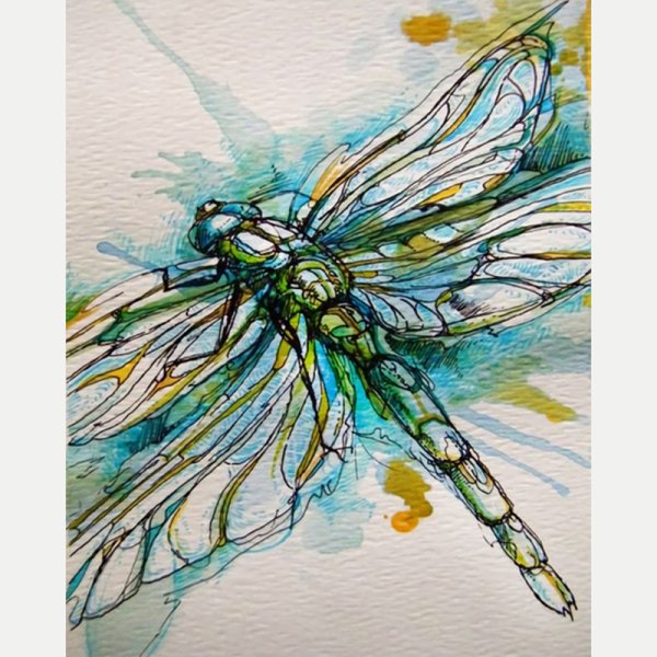 Рисование акварелью и фломастерами