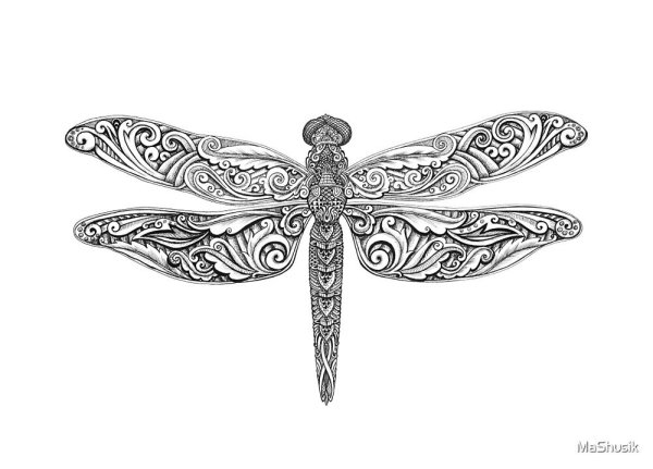 Стрекоза декоративная Графика