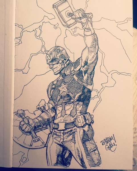 Рисунки ручкой Мстители