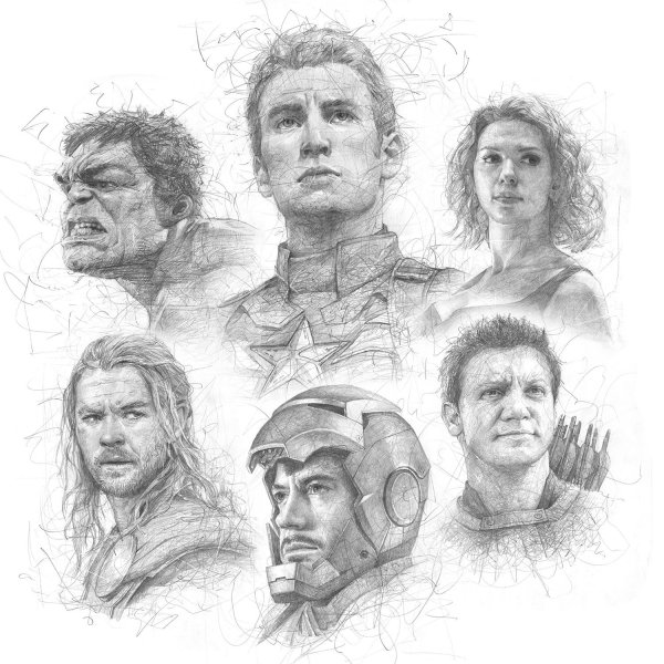 Мстители портреты