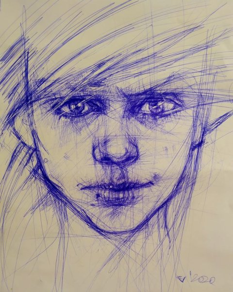 Наброски ручкой