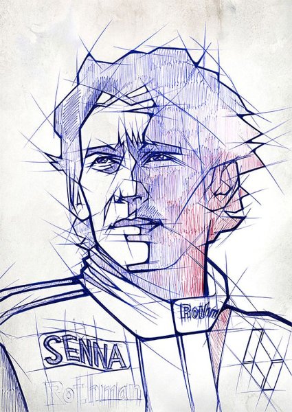 Портрет гелиевой ручкой