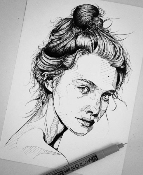 Девушка рисунок