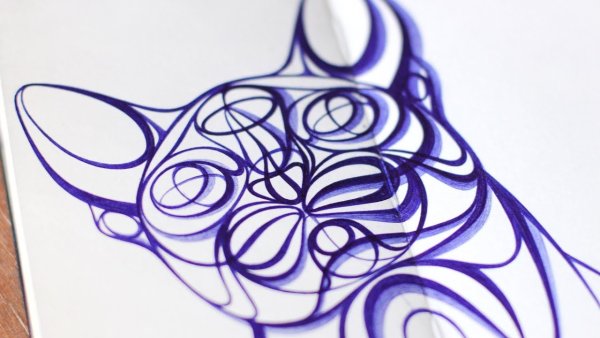 Граффити шариковой ручкой