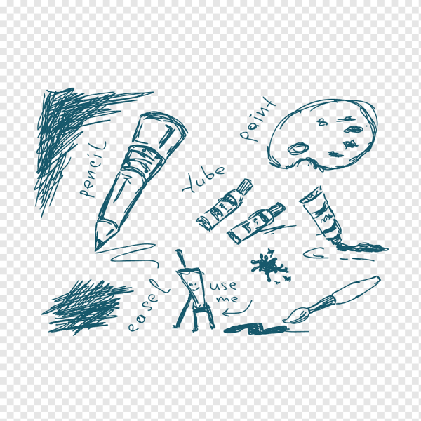 Каракули на прозрачном фоне