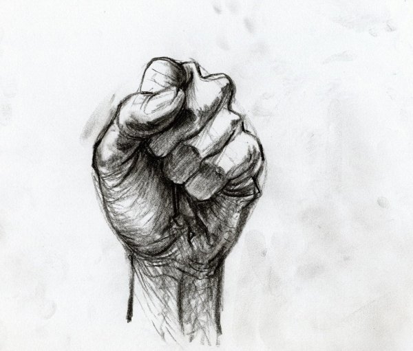 Набросок руки кулак