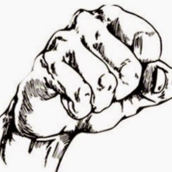 Удар кулаком рисунок