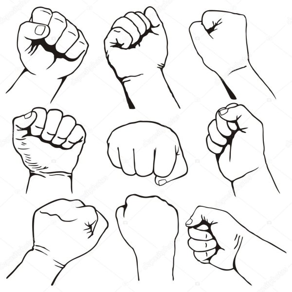 Руки для рисования кулак