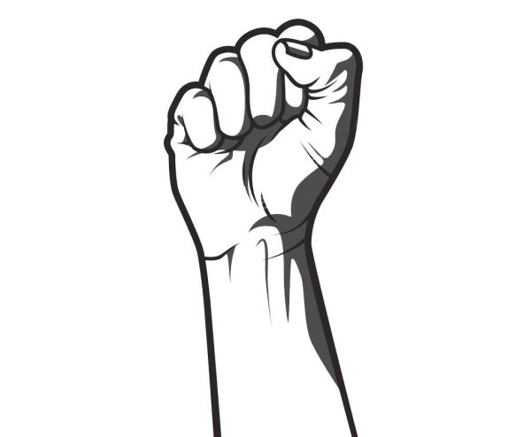 Сжатый кулак Графика