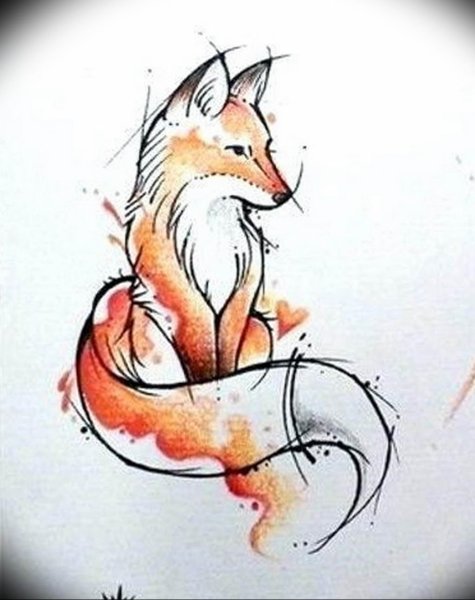 Татуировки с лисами эскизы
