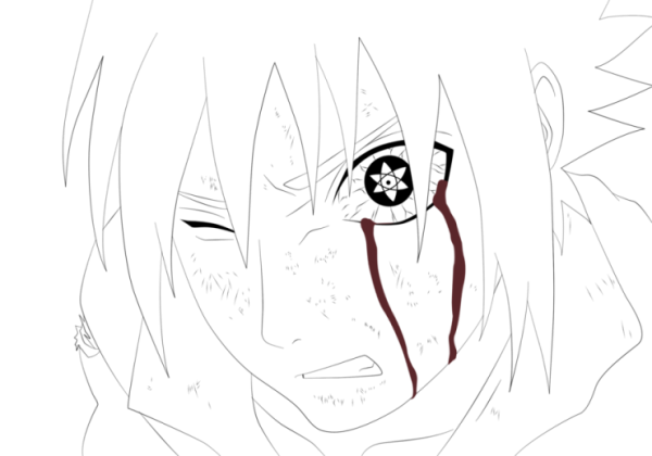 Саске Аматерасу карандашом