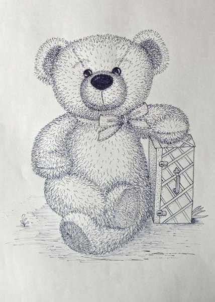 Мишка зарисовка