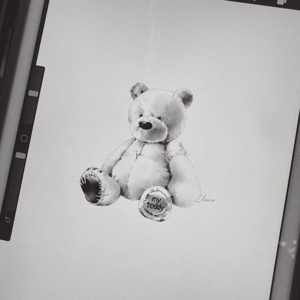 Маленький мишка рисунок для срисовки