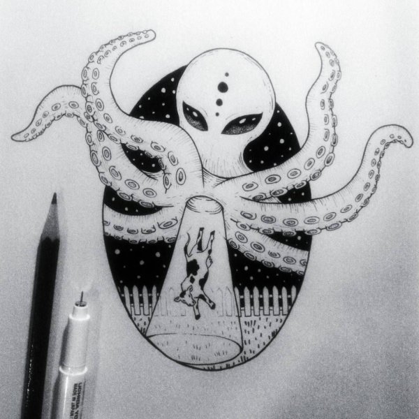 Инопланетянин для скетчбука