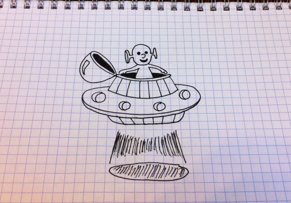 Тату НЛО эскиз