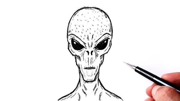 Тату инопланетянин эскизы