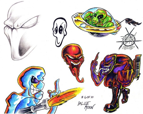 Инопланетянина сложная срисовк