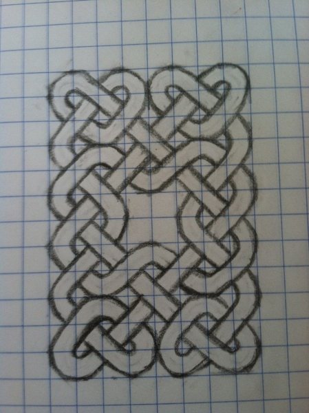 Кельтские узоры в тетради