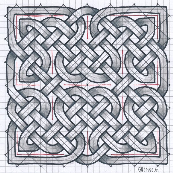 Кельтские узоры карандашом