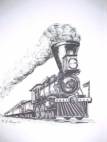 Рисунок поезда ручкой