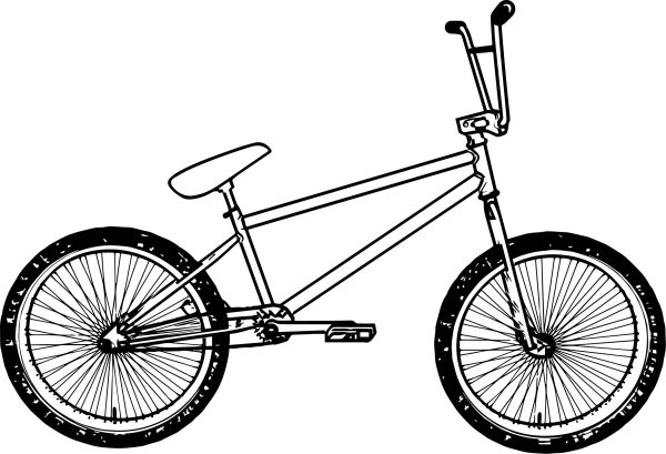 Трюковой велосипед BMX раскраска