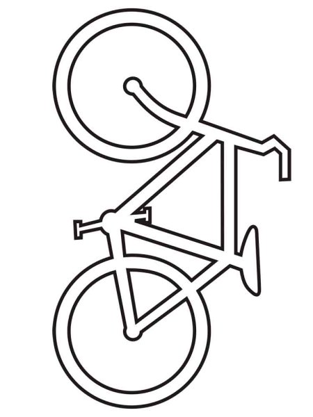 Трафарет ребенок на велосипеде