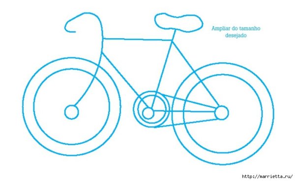 Велосипед аппликация шаблон