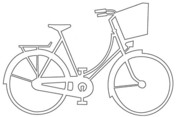 Трафарет велосипеда для вырезания