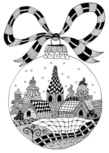 Зентангл Рождество