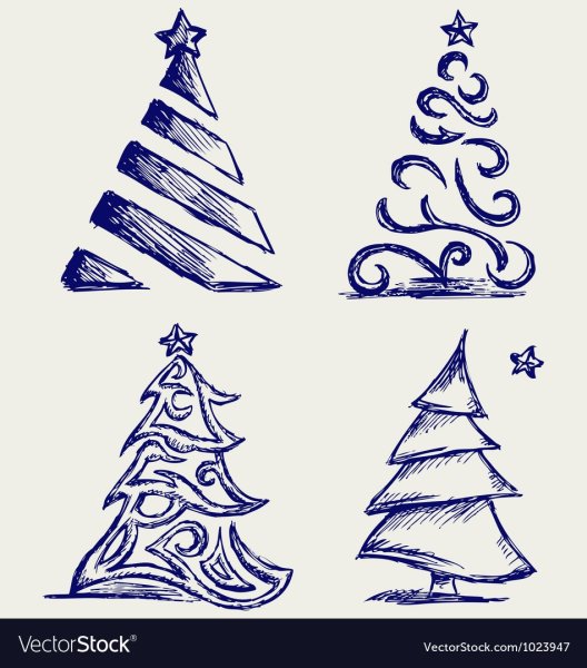 Новогодняя Графика черно белая