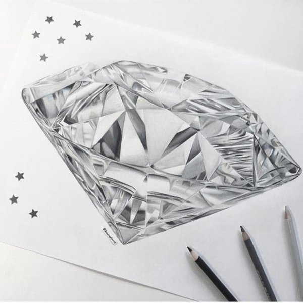 Бриллиант карандашом