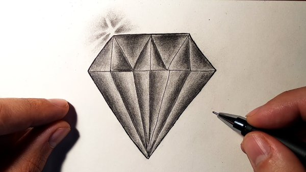 Эскиз тату Диамант бриллиант