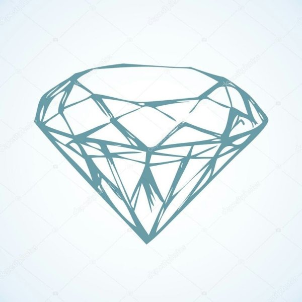 Алмаз рисунок красками