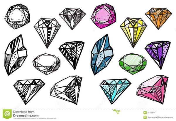 Тату Кристалл эскиз