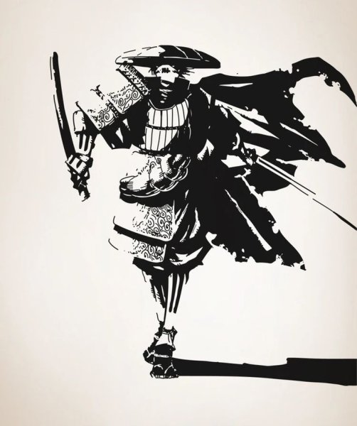 Самурай рисунок