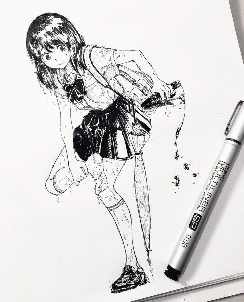 Аниме скетчи мангак