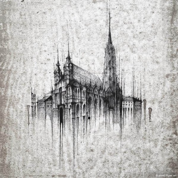 Готический собор скетч