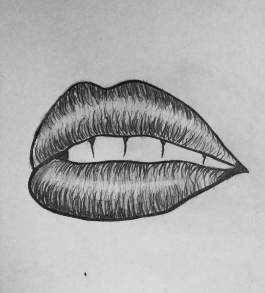 Черные губы нарисованные