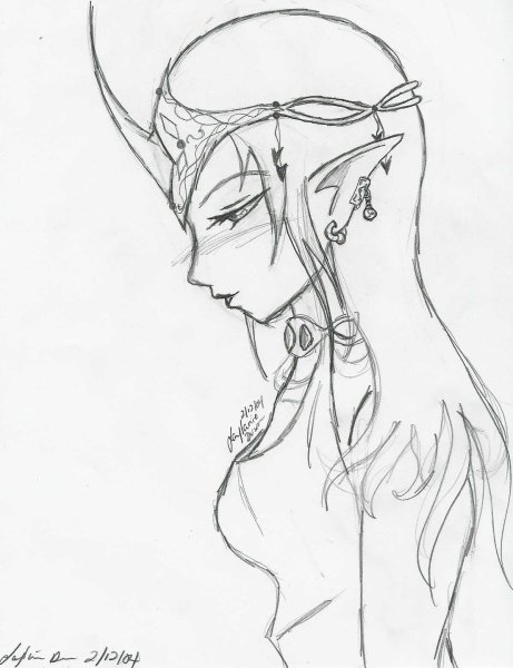 Фея арт карандашом