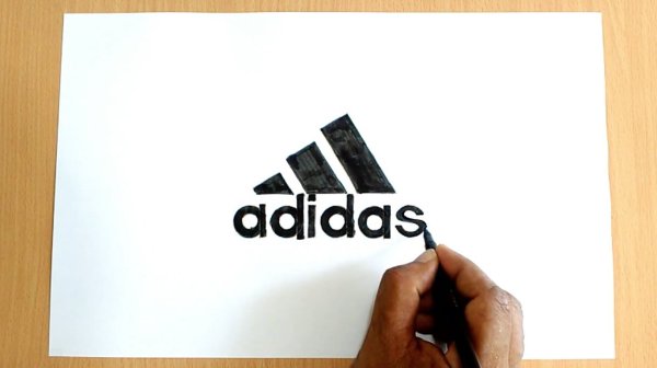 Адидас карандашом