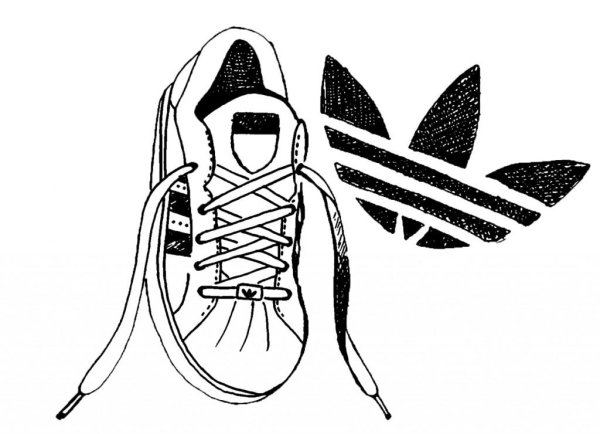 Рисунки карандашом адидас