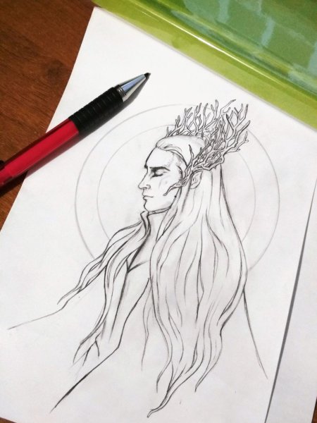 Эльф простым карандашом