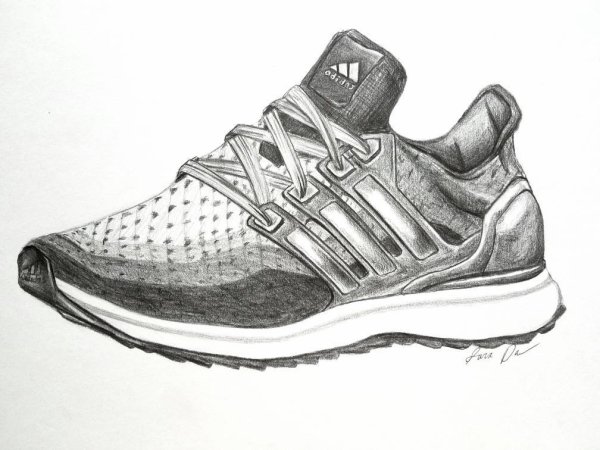 Кроссовки карандашом