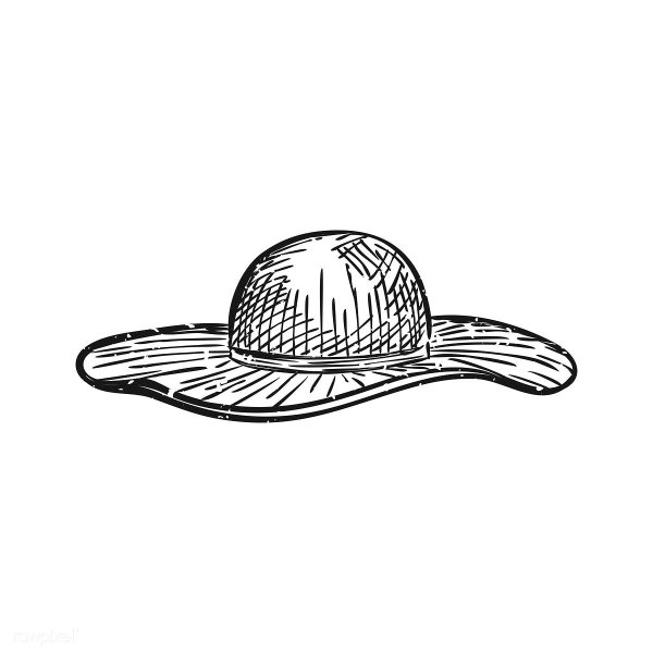 Нарисовать шляпу карандашом