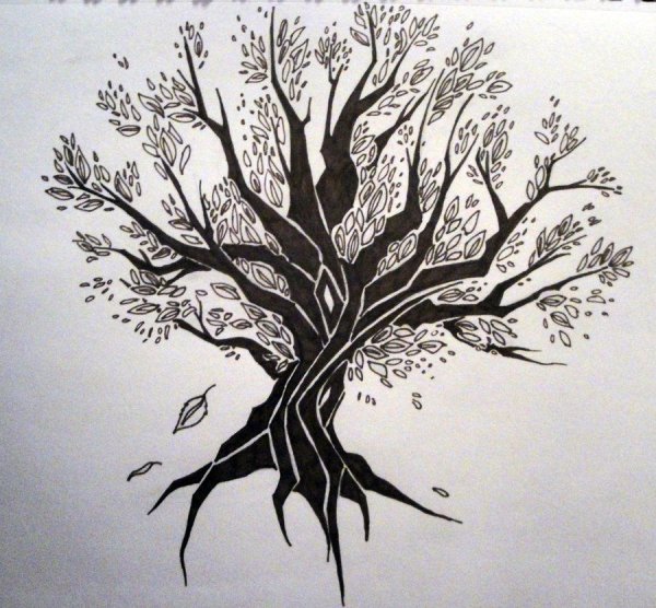 Дерево в стиле Графика