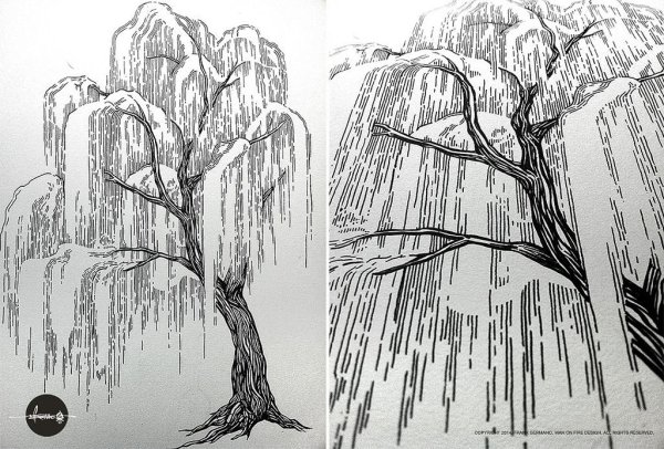 Плакучая Ива набросок