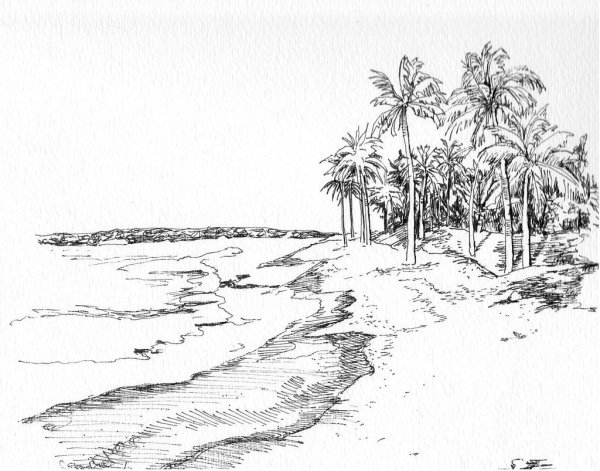 Морской пейзаж эскиз