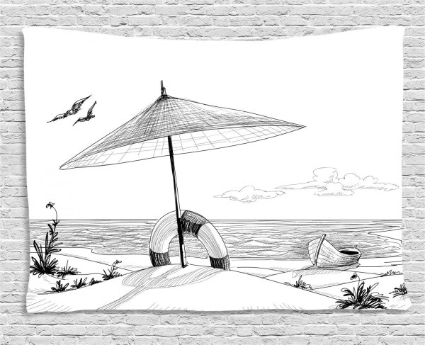 Пляж рисунок